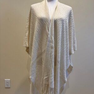 Super Soft Women's Beige Nine West Sweater Cape OS